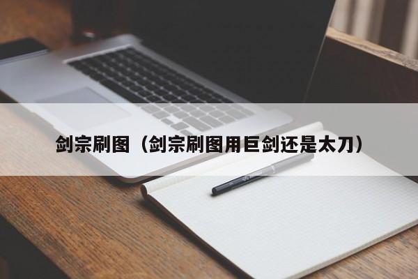 剑宗刷图（剑宗刷图用巨剑还是太刀）