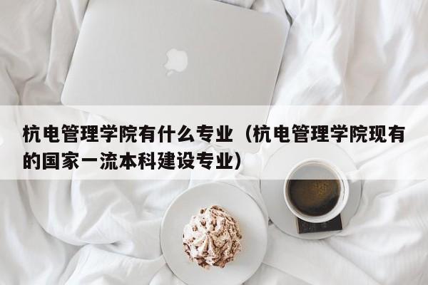 杭电管理学院有什么专业（杭电管理学院现有的国家一流本科建设专业）